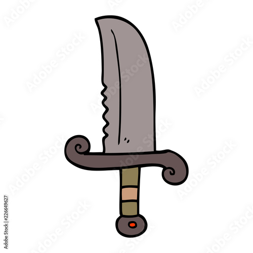 cartoon doodle jeweled sword
