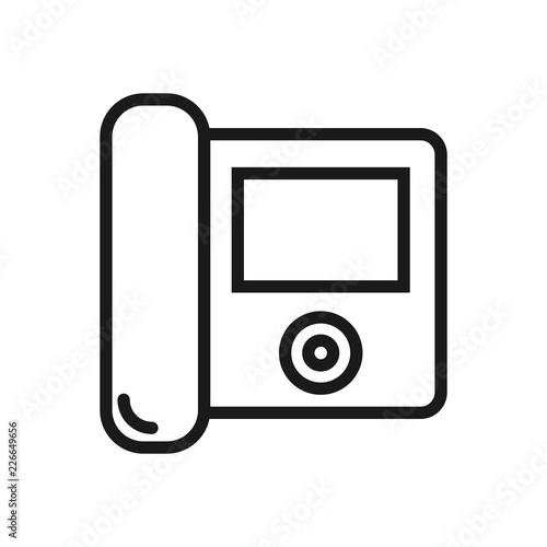 Intercom icon. Element of simple web icon with name for mobile concept and web apps. Thin line intercom icon can be used for web and mobile on white background