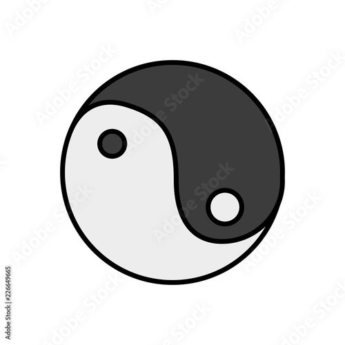 yin yang chinese isolated icon