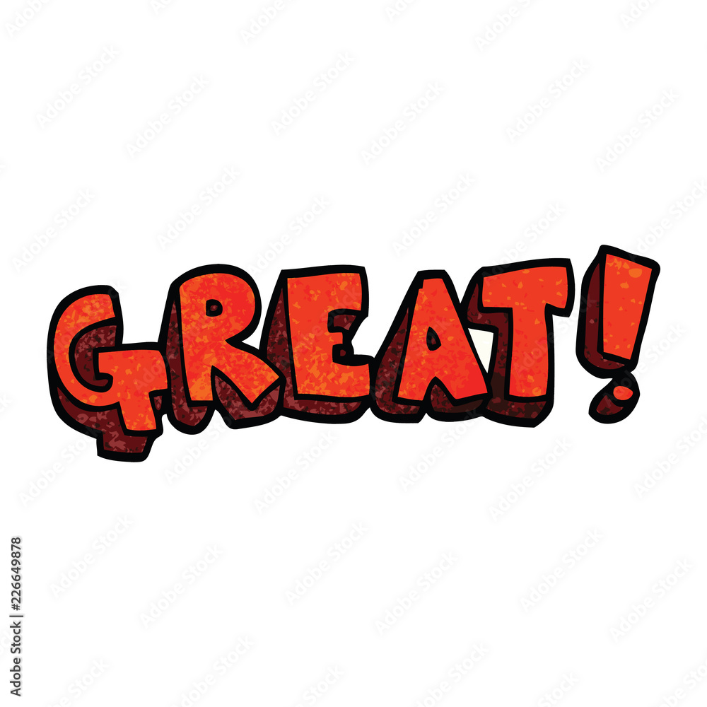 cartoon doodle word great cartoon doodle word great