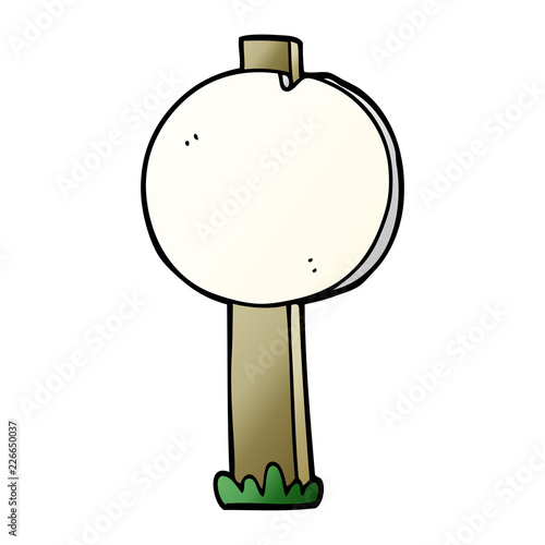 cartoon doodle road sign