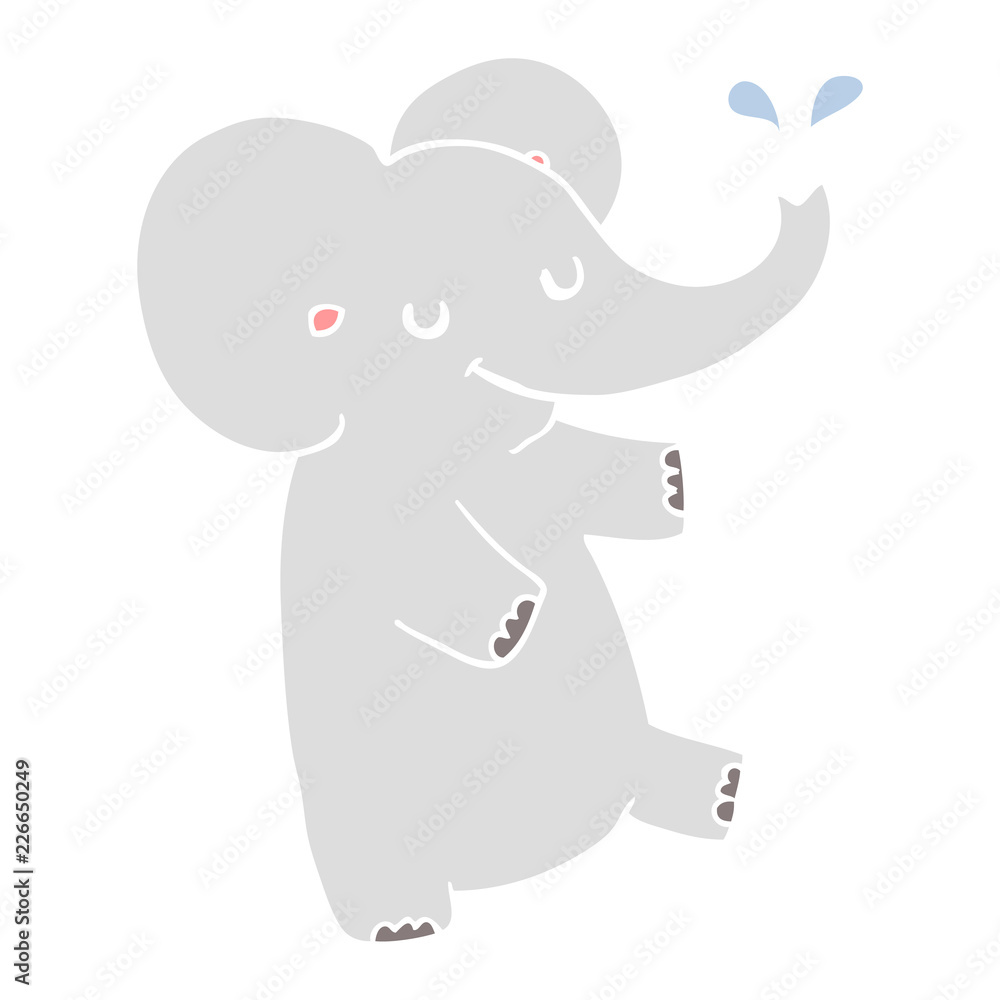 flat color style cartoon dancing elephant flat color style cartoon dancing elephant