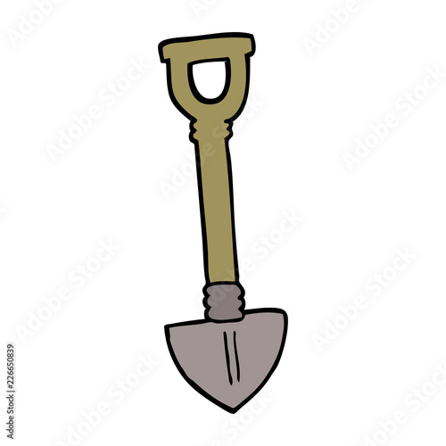 cartoon doodle spade
