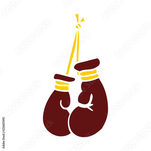 cartoon doodle boxing gloves