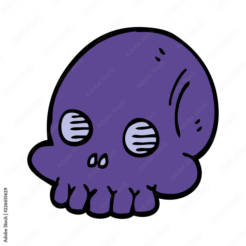cartoon doodle halloween skull cartoon doodle halloween skull