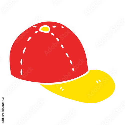 cartoon doodle peaked cap
