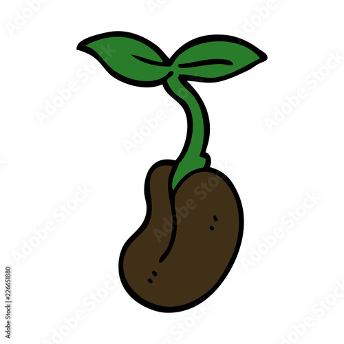 cartoon doodle of a seedling