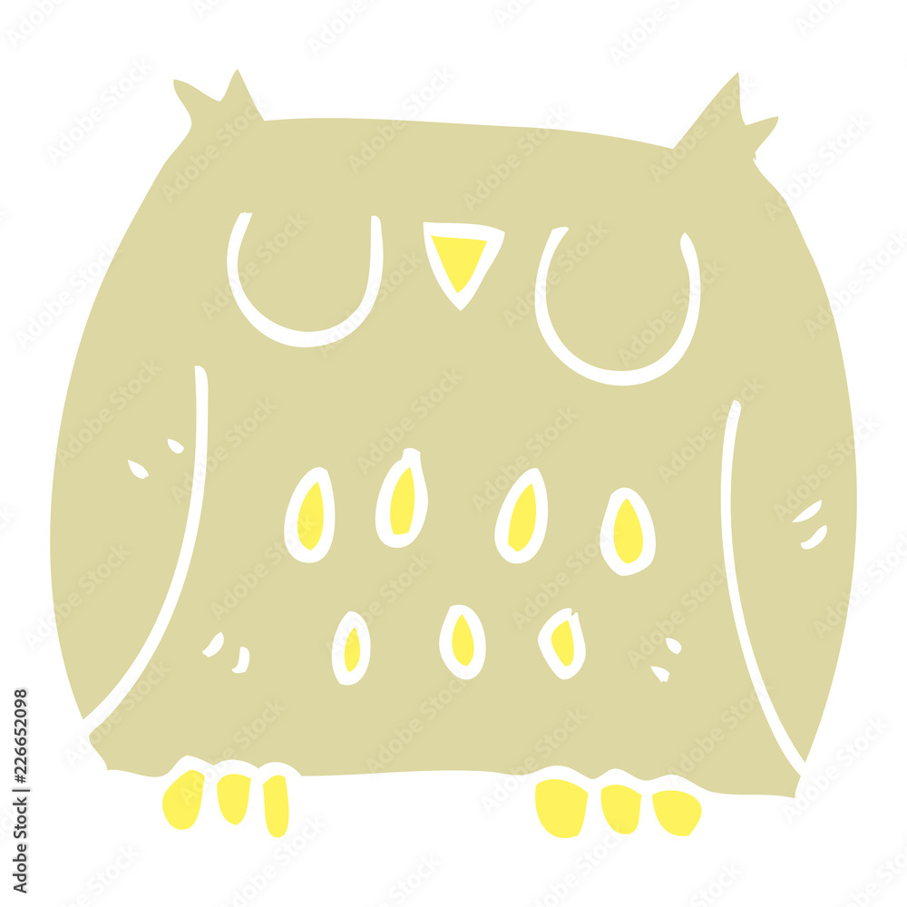 cartoon doodle happy owl