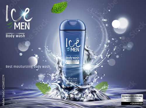 Men's body wash ads