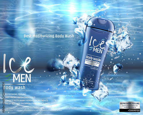 Men's body wash ads