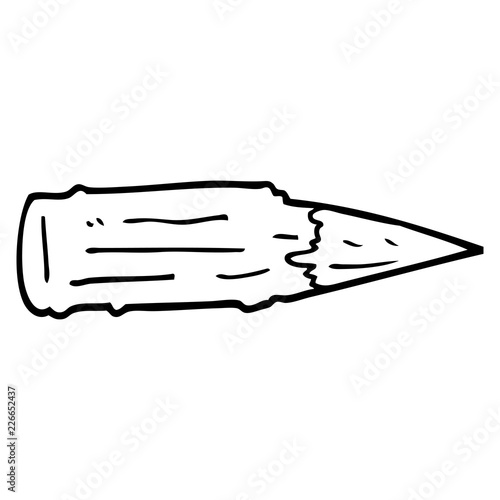 line drawing cartoon wooden stake