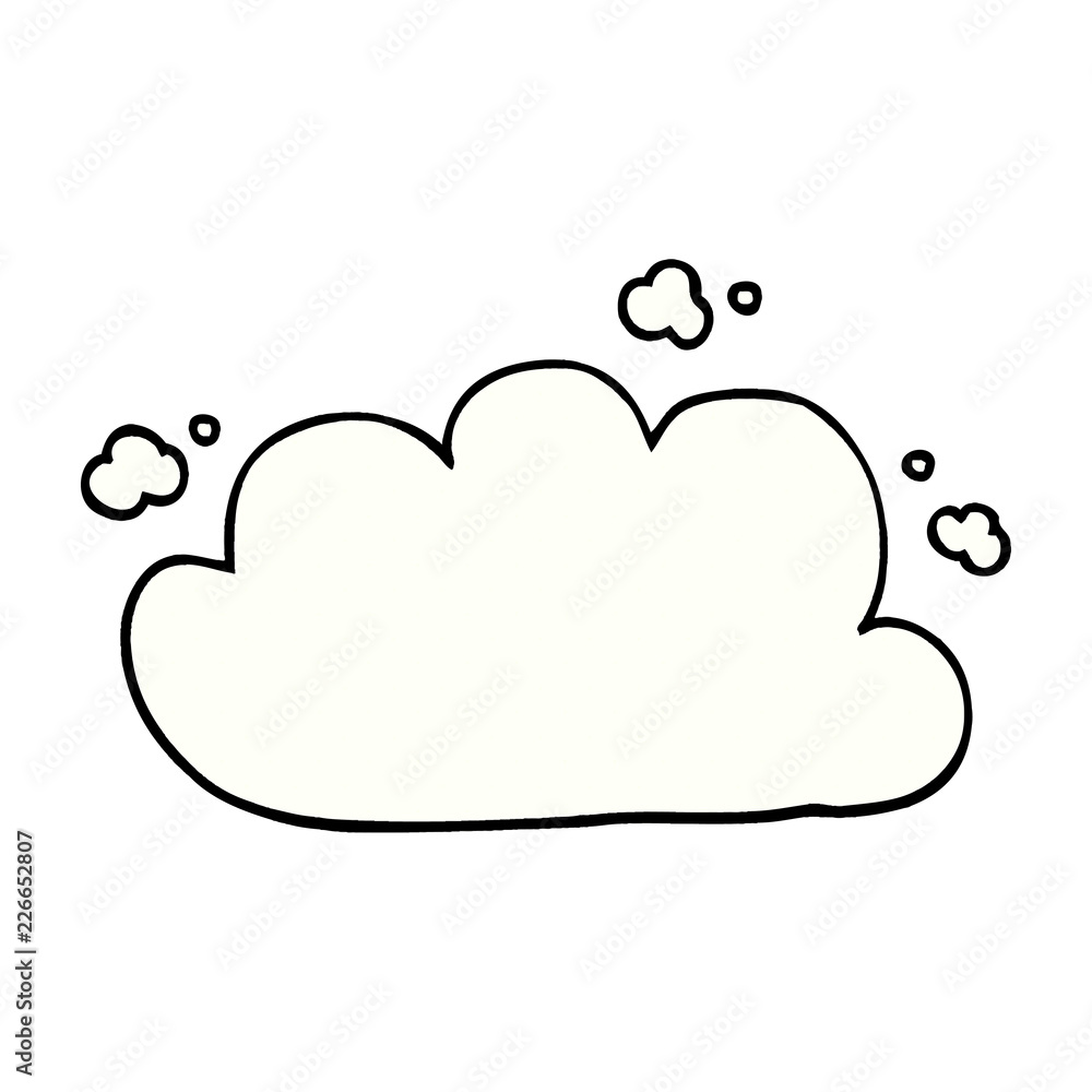 cartoon doodle white cloud
