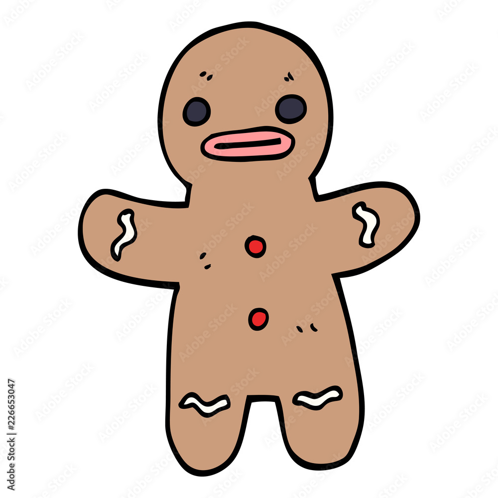 cartoon doodle gingerbread man cartoon doodle gingerbread man