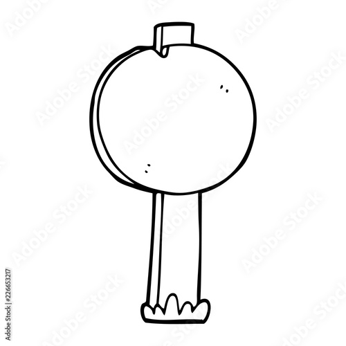line drawing cartoon road sign