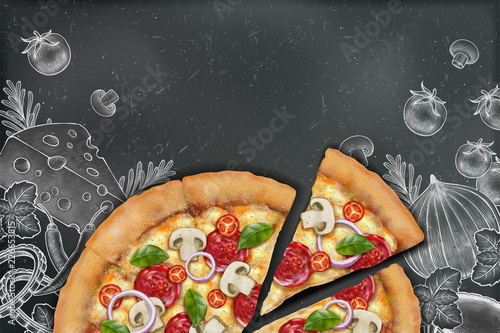 Savoury pizza ads