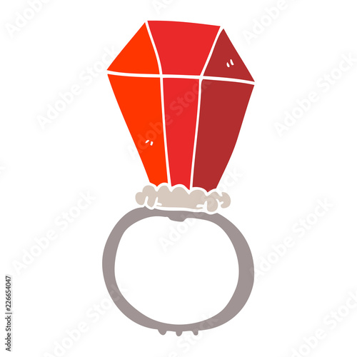 cartoon doodle engagement ring