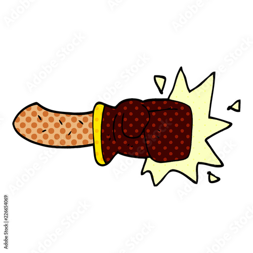 cartoon doodle boxing glove