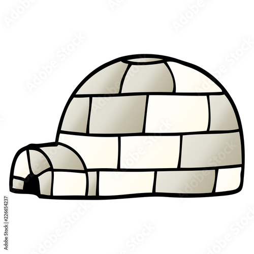 cartoon doodle igloo