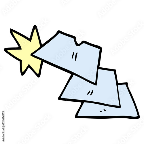 cartoon doodle shiny razorblades