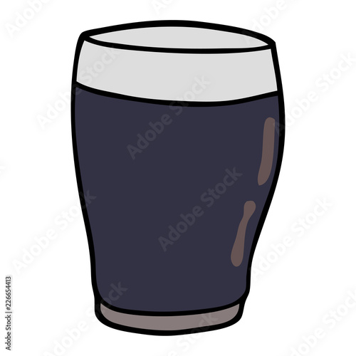 cartoon doodle pint of stout
