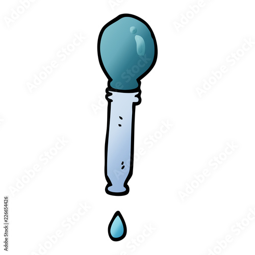cartoon doodle dripping pipette