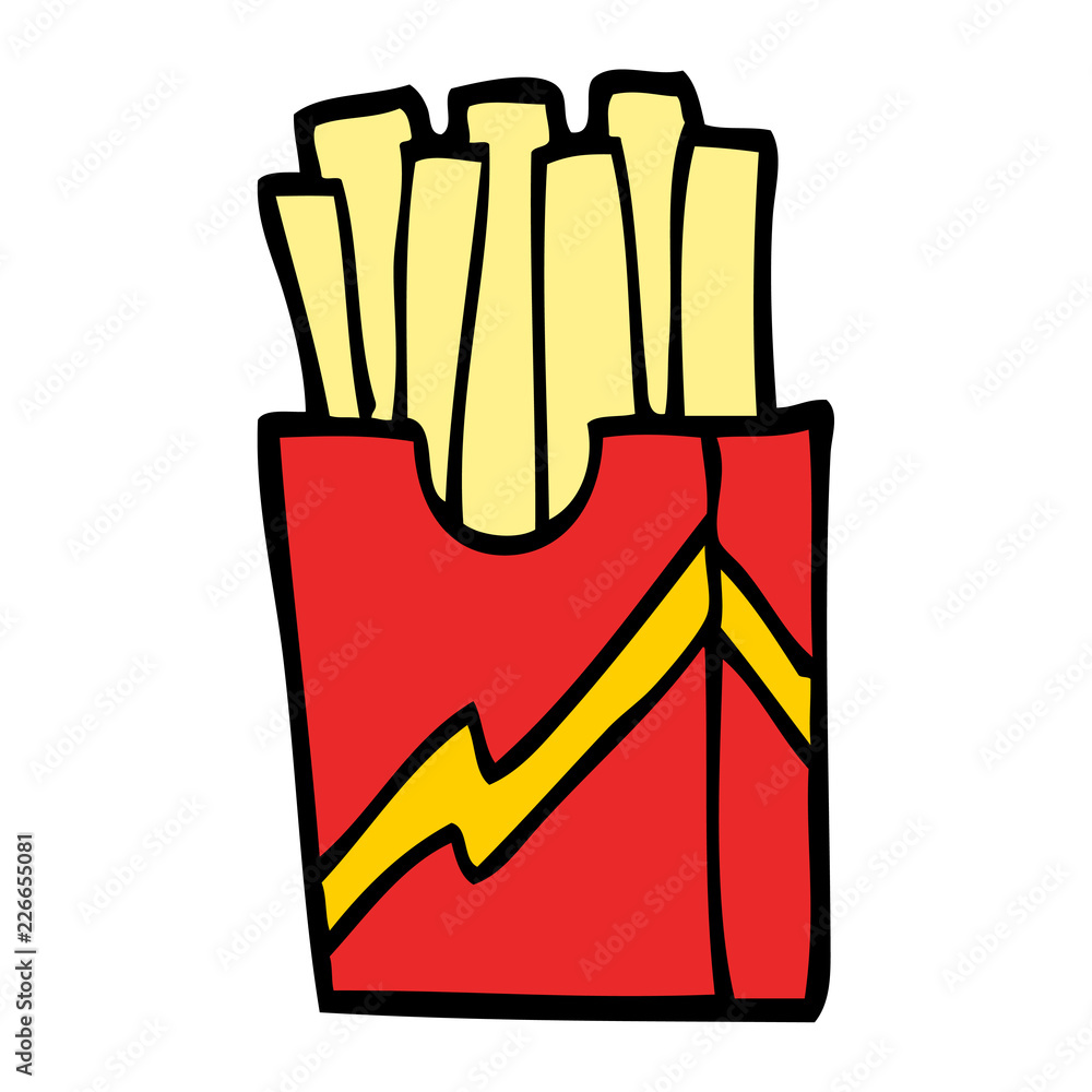 cartoon doodle fast food fries cartoon doodle fast food fries