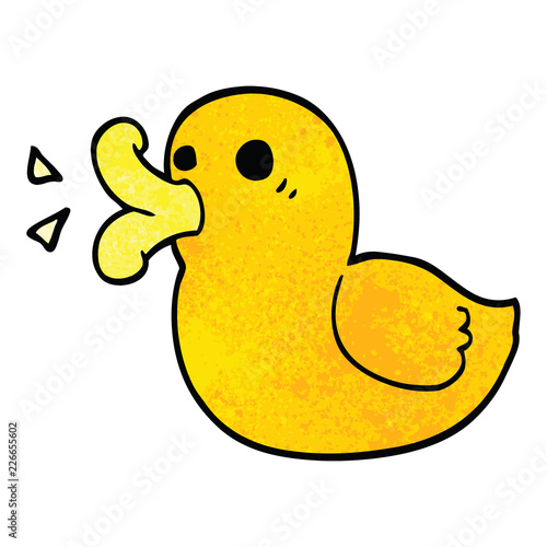 cartoon doodle rubber duck