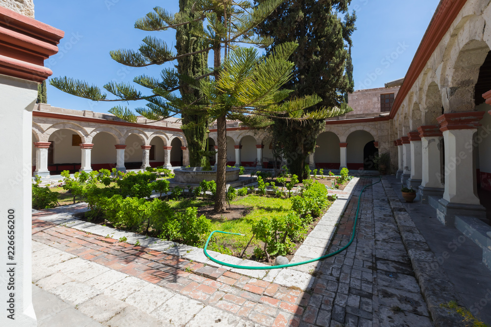 garden and cloister of the monastery de la Recoleta Arequipa Peru garden and cloister of the monastery de la Recoleta Arequipa Peru