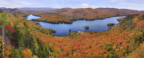 Mont Tremblant National Park panoramic view with autumn colors, Canada © vlad_g
