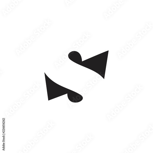 abstract letter s negative space logo