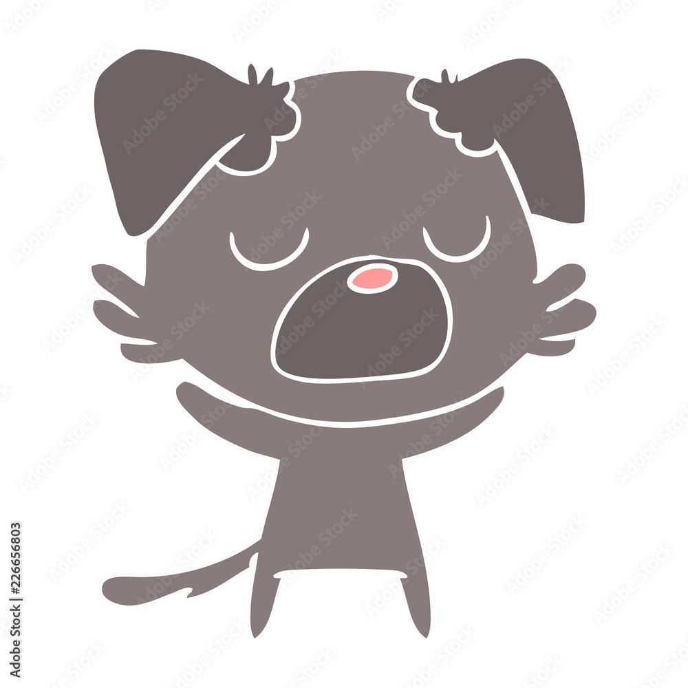 flat color style cartoon dog flat color style cartoon dog