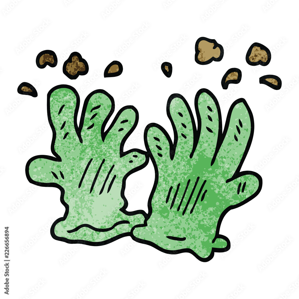 cartoon doodle garden gloves cartoon doodle garden gloves