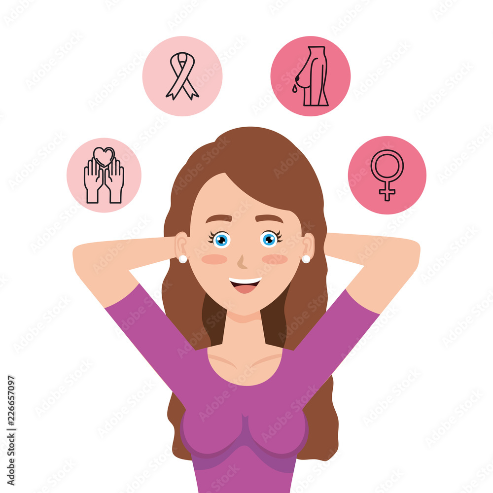 woman with self examination instructions woman with self examination instructions