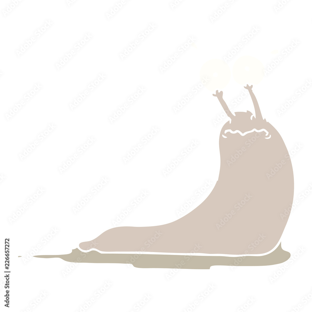 flat color style cartoon slug flat color style cartoon slug