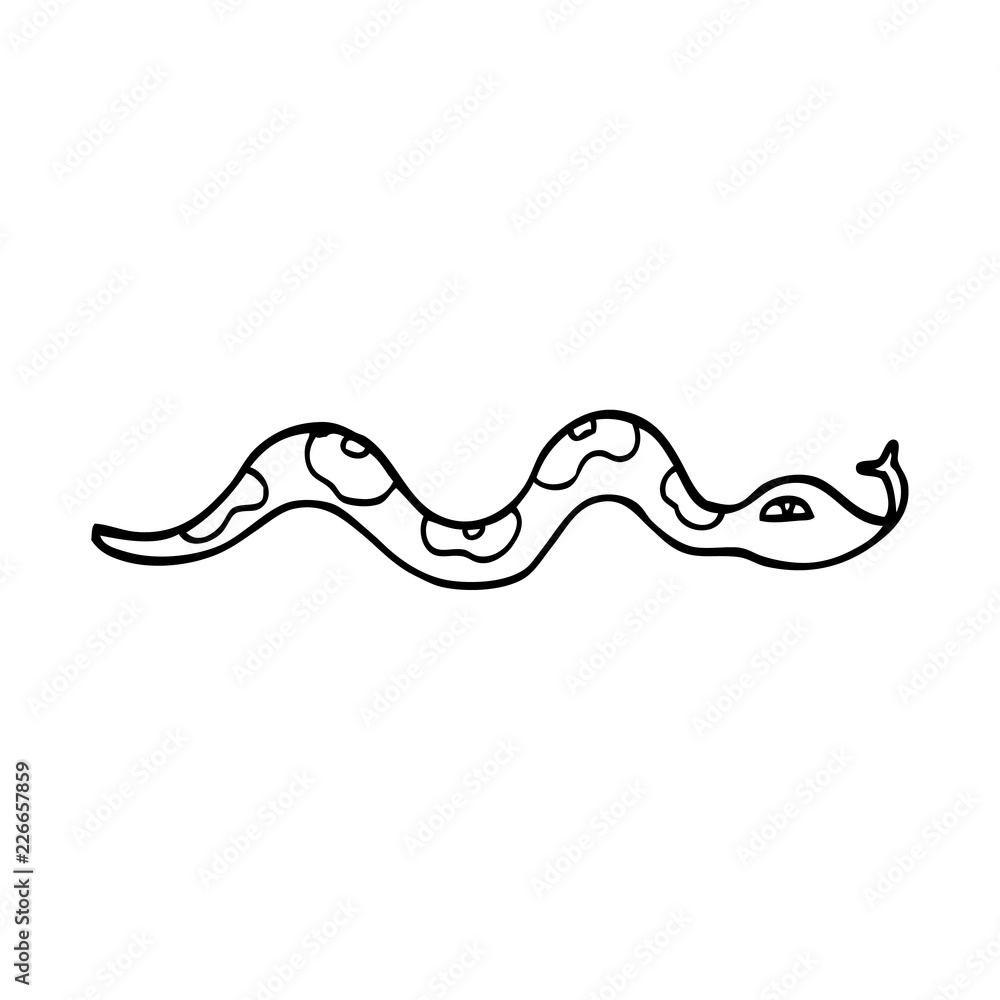 line drawing cartoon snake line drawing cartoon snake