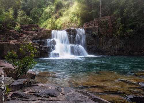 waterfall in jungle on the Koh Kood. island in Thailand.