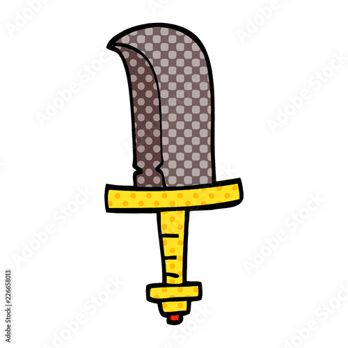 cartoon doodle old dagger