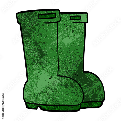 cartoon doodle wellingtons