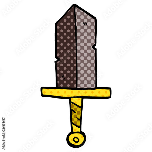 cartoon doodle dagger