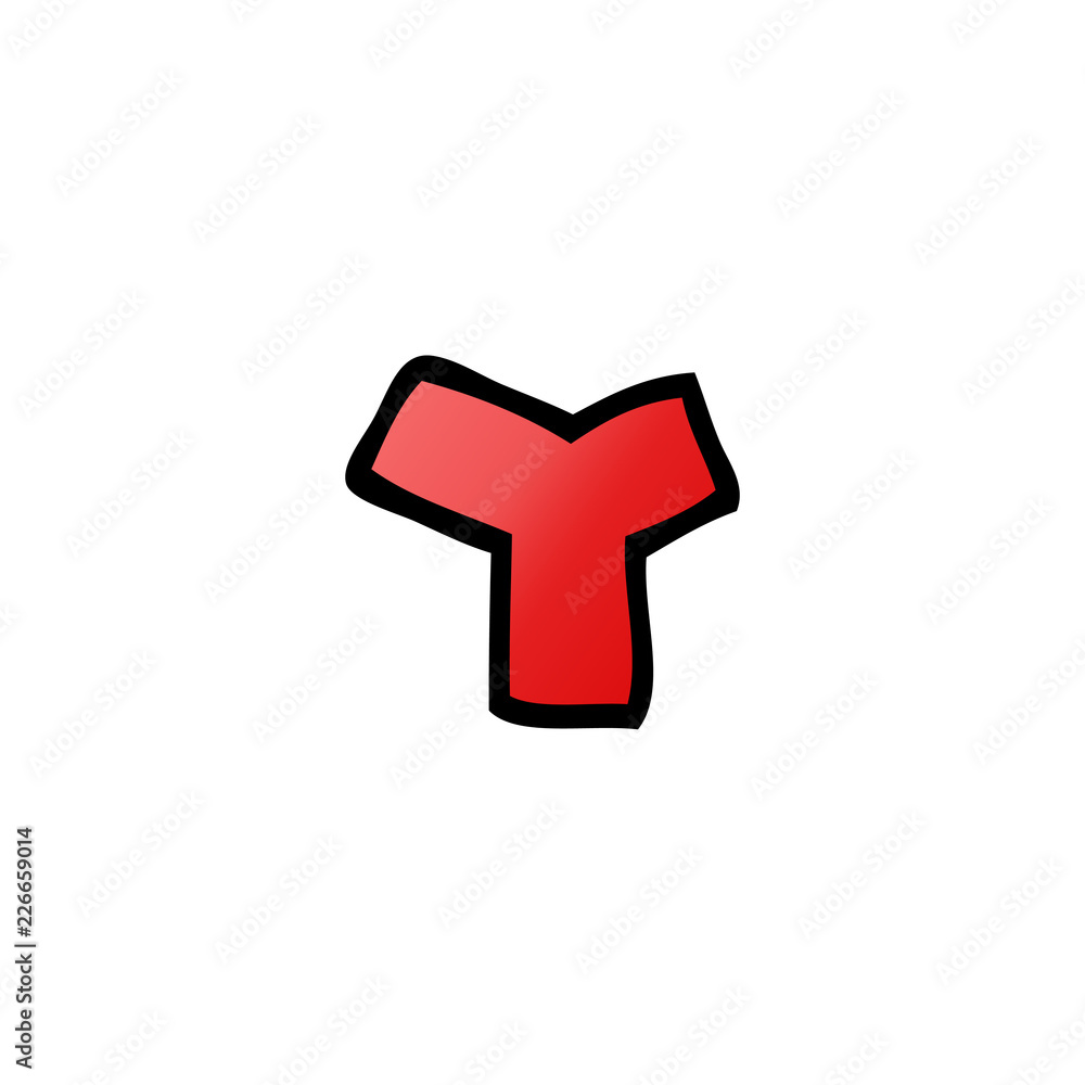 cartoon doodle letter y
