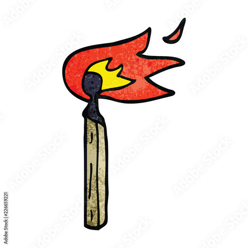cartoon doodle lit match