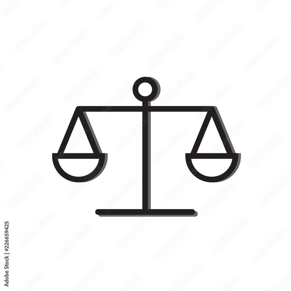 Law scale icon Vector illustration, EPS10. Law scale icon Vector illustration, EPS10.