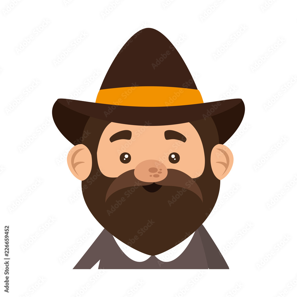 pilgrim man character icon