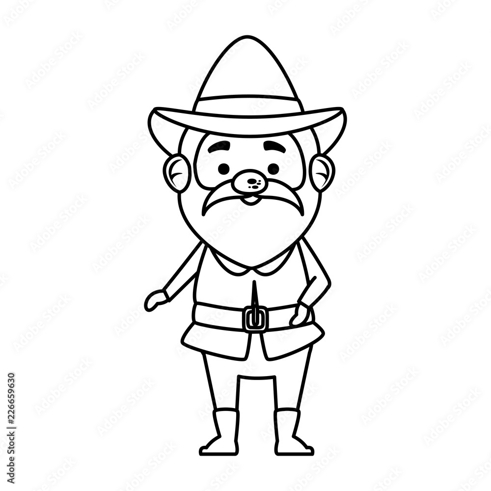 pilgrim man character icon