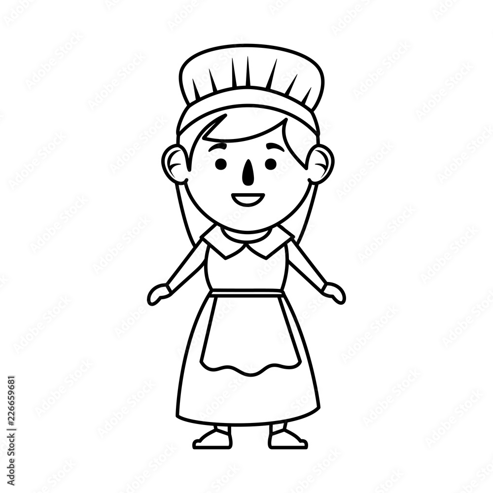 pilgrim woman character icon