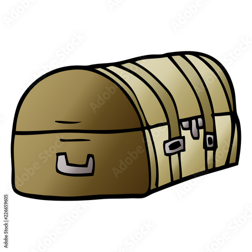 cartoon doodle travel chest