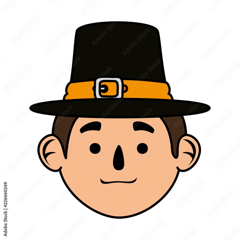 pilgrim man head character icon