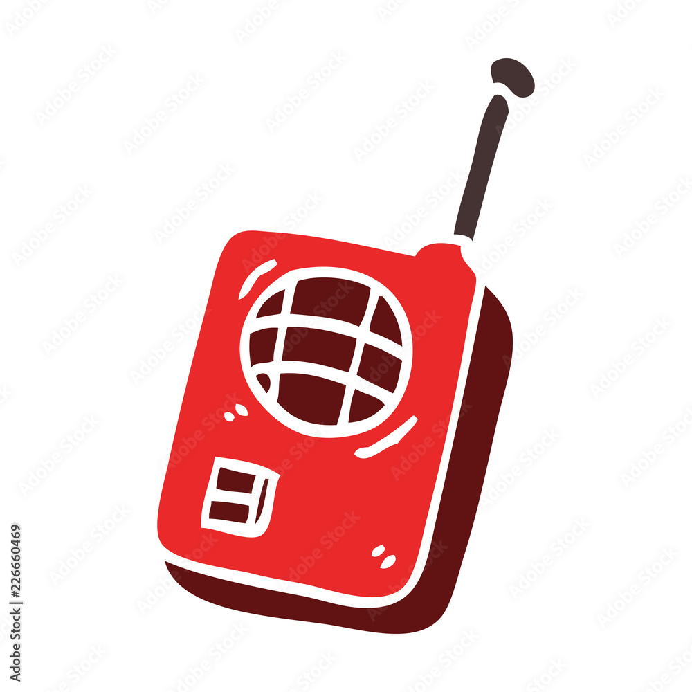 cartoon doodle walkie talkie Stock Vector | Adobe Stock
