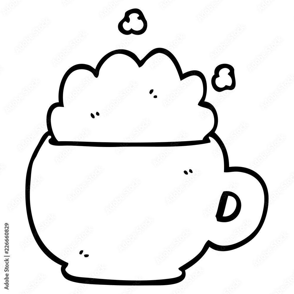 Obraz premium line drawing cartoon frappacino