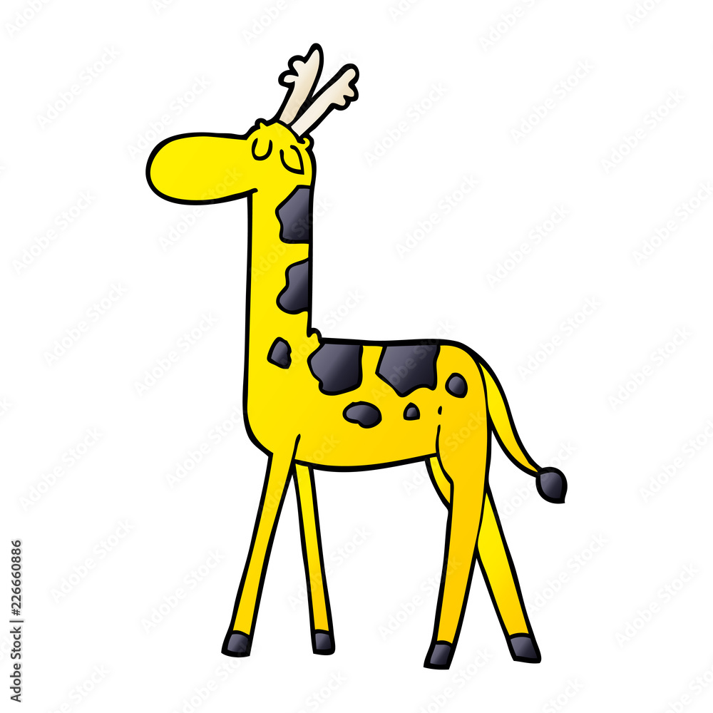 cartoon doodle walking giraffe cartoon doodle walking giraffe